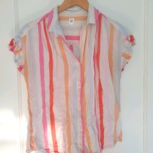 Gap Short Sleeve Colorful Button Down